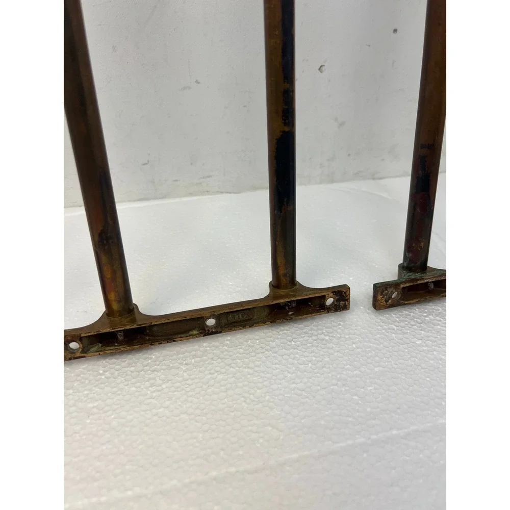 Vintage Yale Brass Wall Towel Racks Pullman Train Set of 5 Industrial Holders